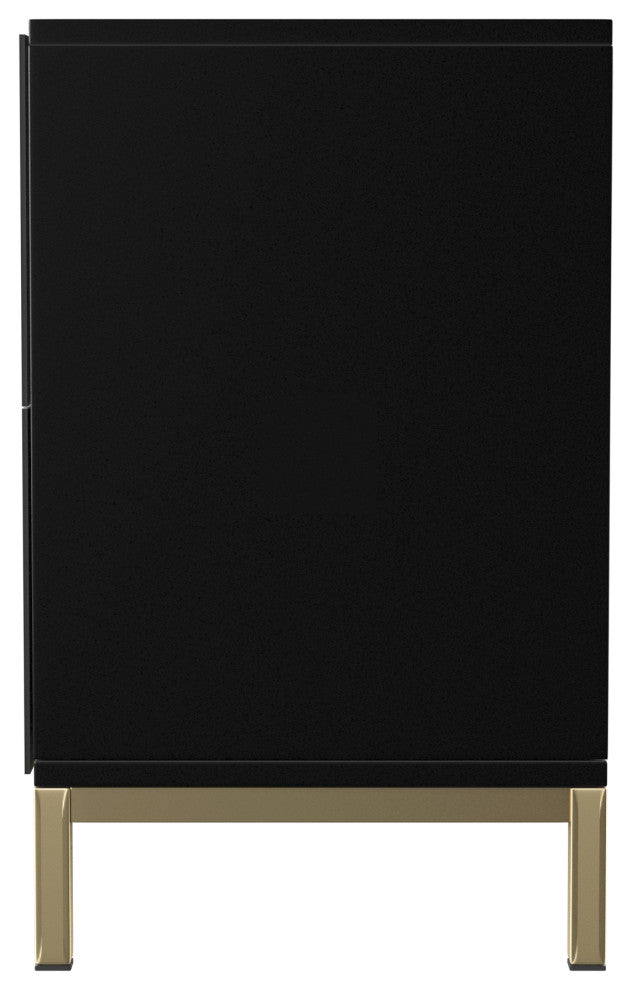 Jessica Two-Door Accent Cabinet, Black