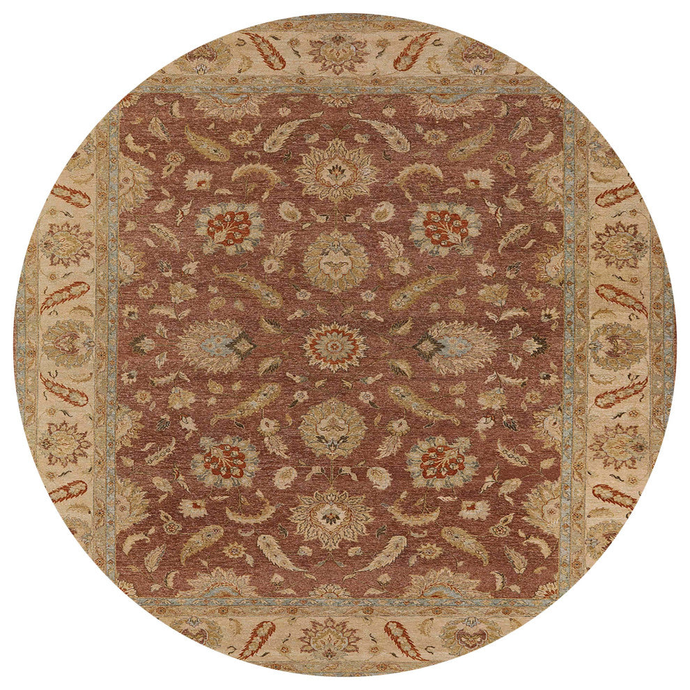 Ahgly Company Indoor Round Mid-Century Modern Area Rugs, 3' Round