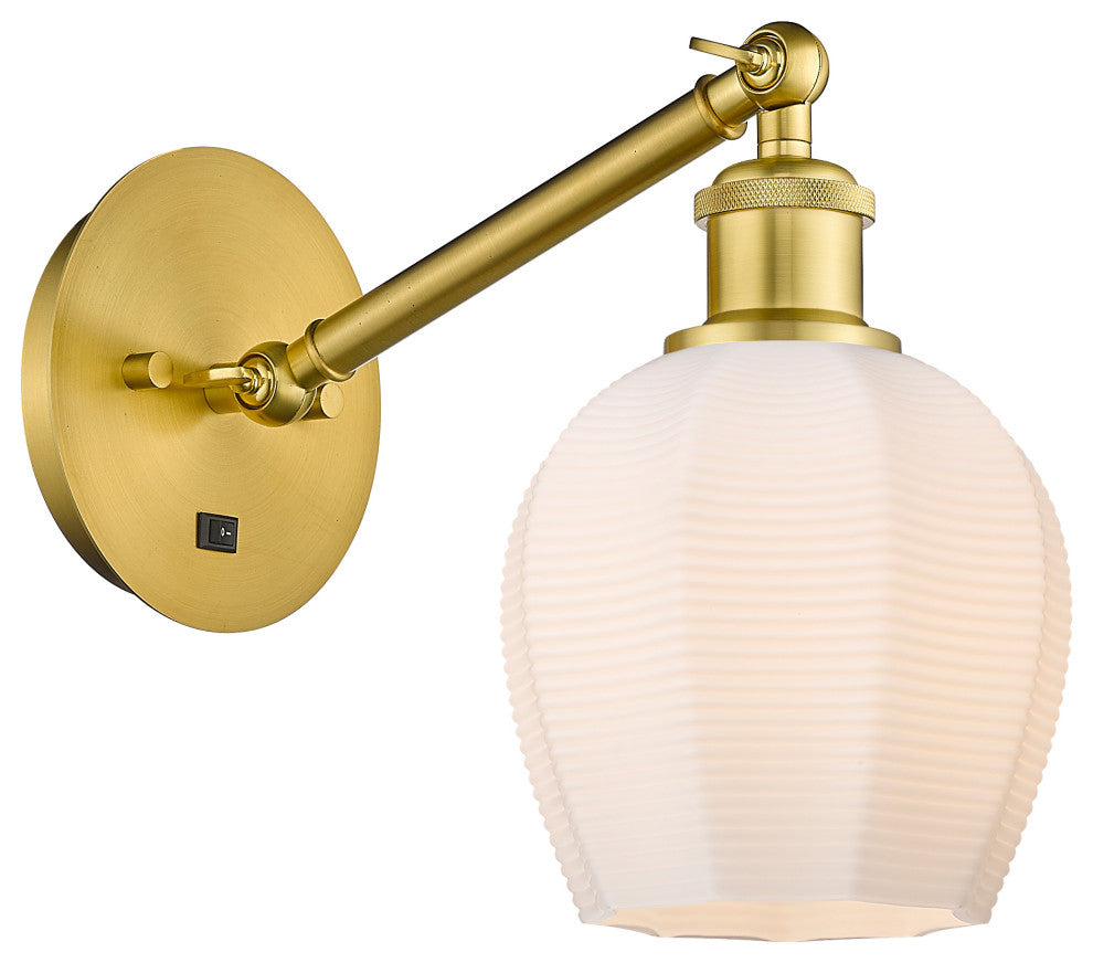Innovations 317-1W-SG-G461-6 1-Light Sconce, Satin Gold