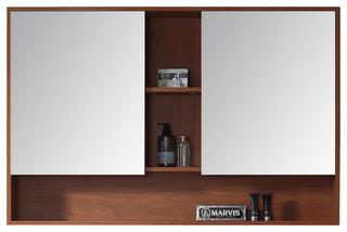Fine Fixtures Surface Mount Bathroom Medicine Cabinet, Walnut.