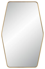 Mocha 40" Tall Rectangular Mirror, Satin Brass