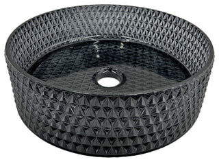 Modern Wall-Mount Vanity With Top & 16" Sink, Black, 60"