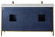 Granada Vanity With White Composite Stone Top, Royal Blue, 60", With Mirror