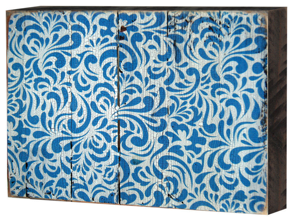 Decorative Pattern Wooden Block, 18"x12"