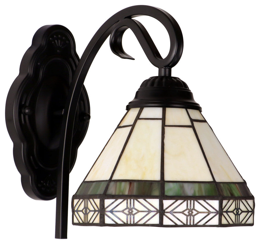 Belle Mission 1- Light Blackish Bronze Wall Sconce 7" Shade