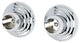 Alno Shower Rod Brackets in Polished Chrome
