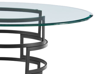 Diaz Morgan Matte Black Iron and Blue Fabric Glass Dining Table 5-Piece Set