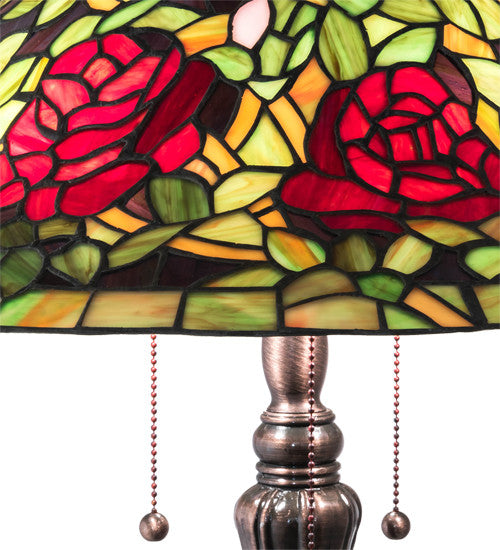 Meyda Lighting 228817 30" High Tiffany Rosebush Table Lamp