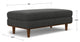Morrison Large Rectangular Ottoman, Charcoal Grey, 49"