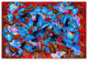 "Red And Blue Abstract" by Ata Alishahi, Canvas Art, 30"x47"
