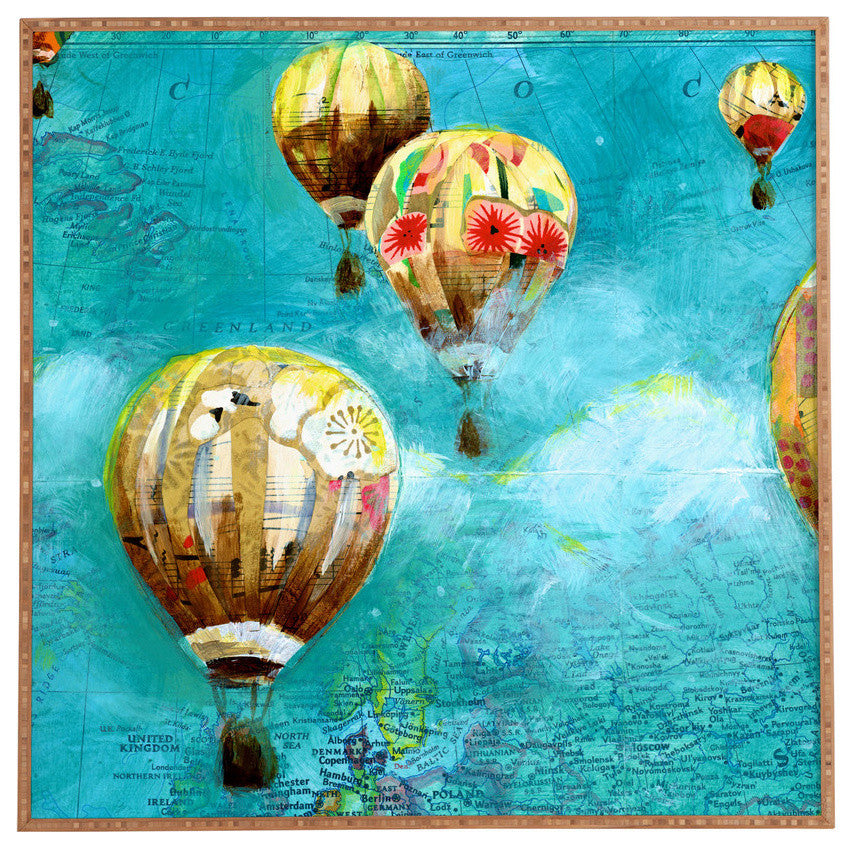 Deny Designs Land Of Lulu Herd Of Balloons 2 Framed Wall Art
