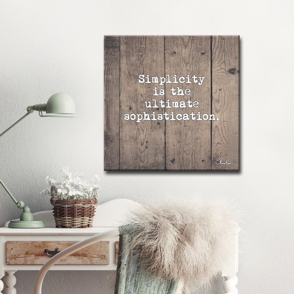 Ready2HangArt 'Simplicity' Inspirational Canvas Art by Olivia Rose, 12"x12"