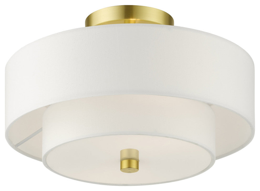 Satin Brass Timeless, Transitional, Versatile, Semi Flush