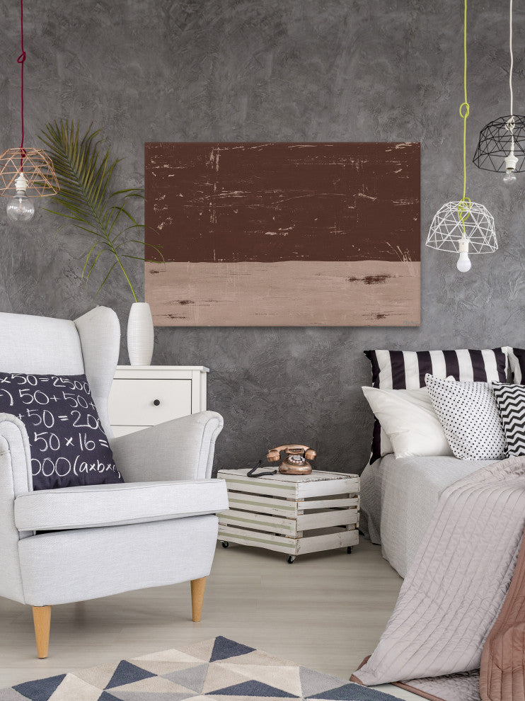 "Remote Desert" Painting Print on Wrapped Canvas, 45x30