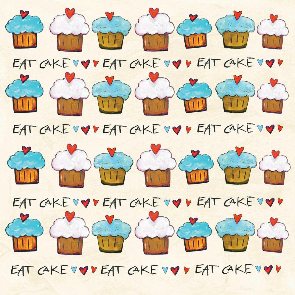 "Eat Cake" Painting Print on Canvas by Tori Campisi