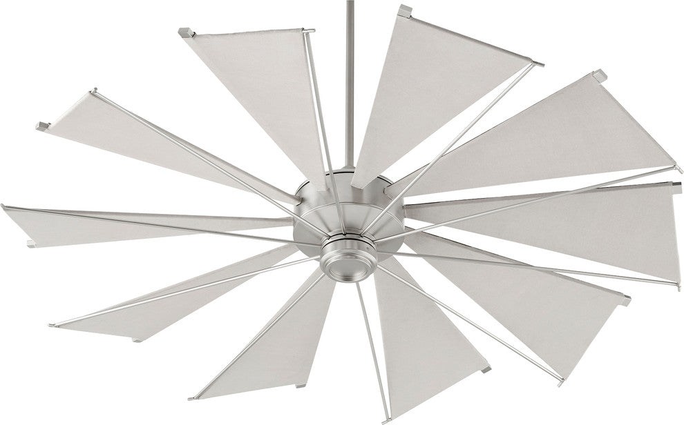 Mykonos 60" Ceiling Fan, Satin Nickel