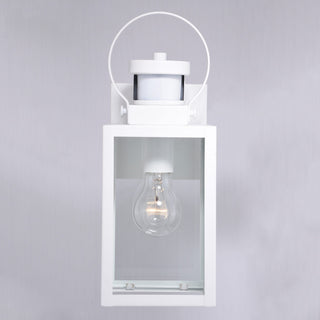 Medinah Dualux 5 in. W Outdoor Motion Sensor Wall Light Textured White