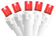 Red LED Wide Angle Christmas Lights - White Wire