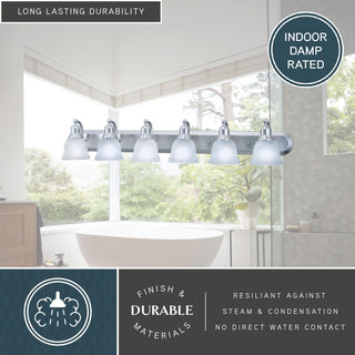Vaxcel Lighting LS-VLD106 Lasalle 6 Light Bathroom Vanity Light - Brushed