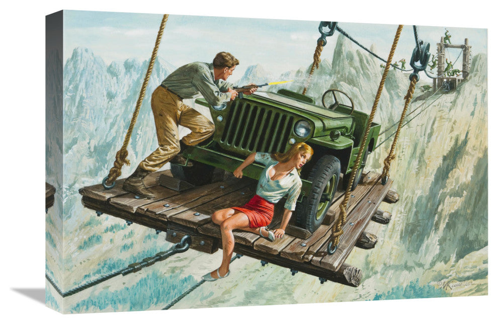 "The Couple that Refused to Die" Canvas by Mort Kunstler, 22x15"