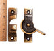 Elegant Antique Brass Window Sash Catch Lock 2.7" L Floral Sash Pack of 12