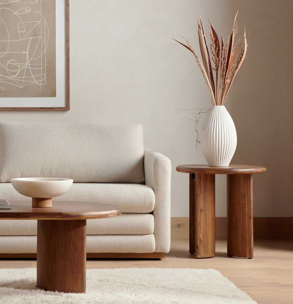 Paden End Table-Seasoned Brown Acacia