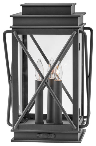 Hinkley Lighting 11197 Montecito 3 Light 18.5" Tall Pier Mount - Museum Black