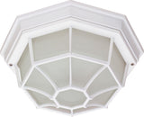 1-Light 12 Spider Cage Ceiling, White