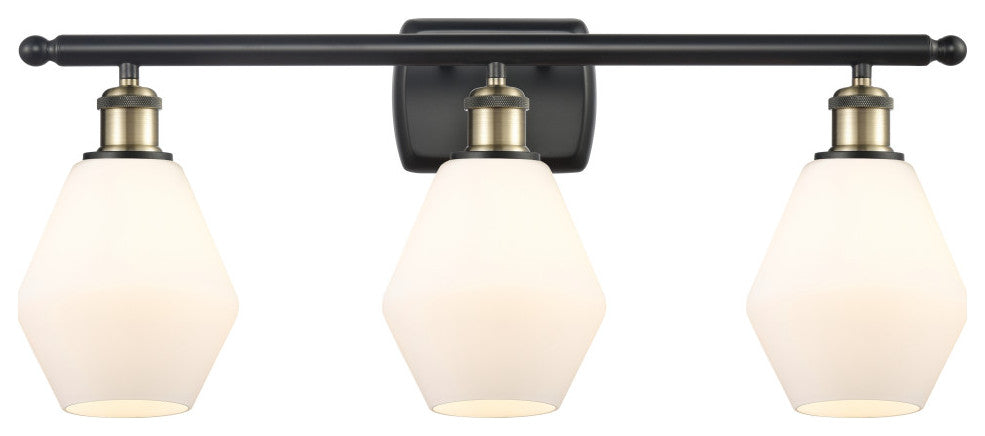 Innovations 516-3W-BAB-G651-6-LED 3-Light Bath Vanity Light, Black Antique Brass