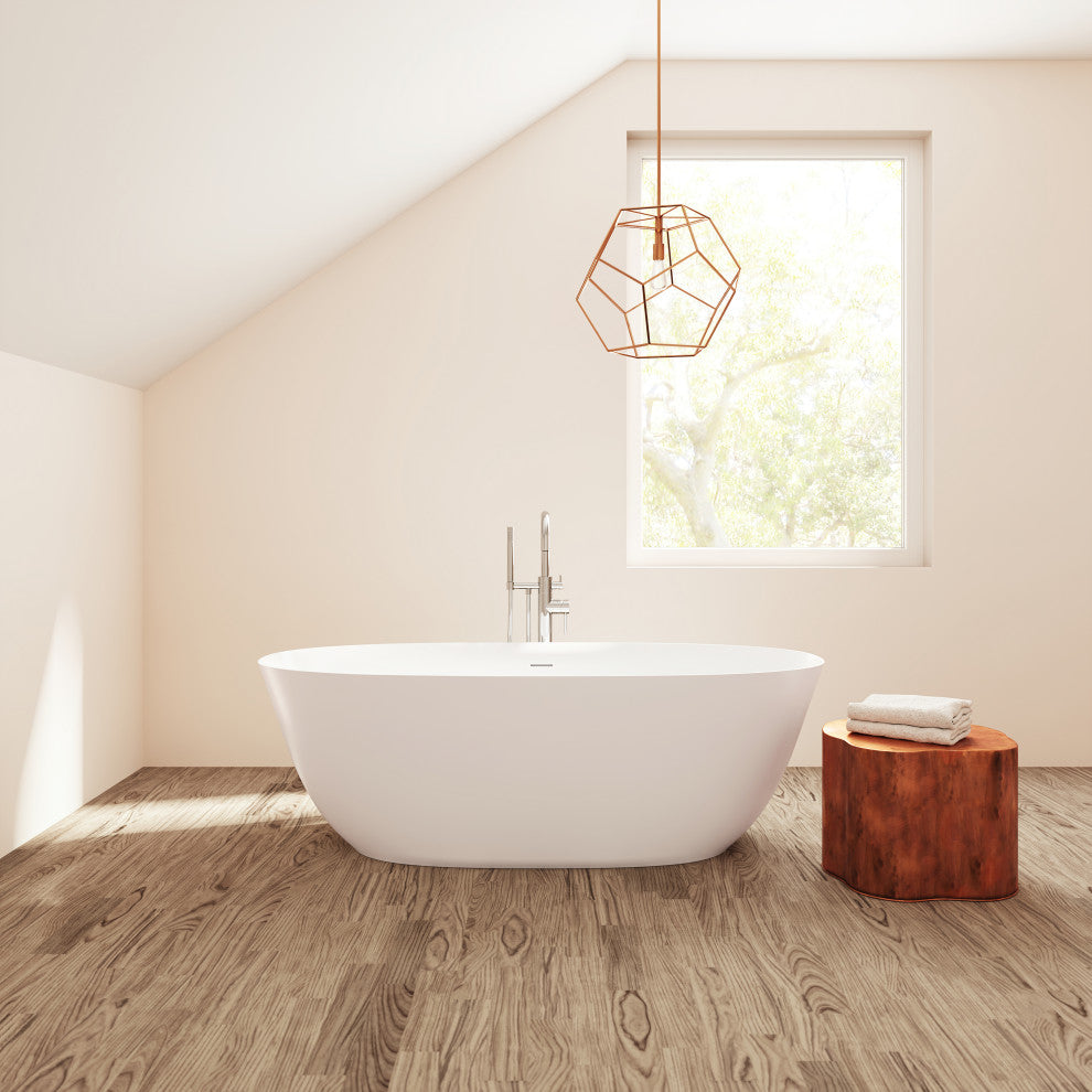 Perlato Treviso Eco-Lapistone Freestanding Soaking Tub, 71"