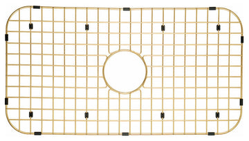 Sink Protector Matte Gold 304 Stainless Steel Sink Bottom Grid, 26x14