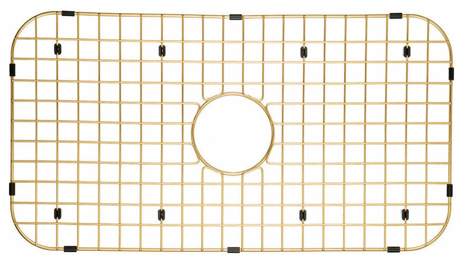 Sink Protector Matte Gold 304 Stainless Steel Sink Bottom Grid, 26x14