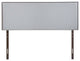 Region Queen Nailhead Upholstered Headboard, Sky Gray