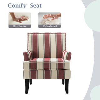 Herrera Classic Armchair With Pattern, Red