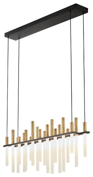 Echo Large LED Linear Chandelier, Black