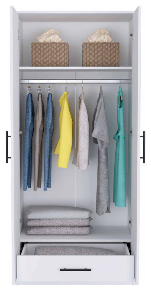 Rio 2-Door Armoire, White
