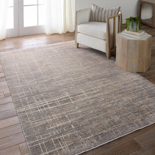 Pinon Striped Silver/ Taupe Area Rug 9'X12'