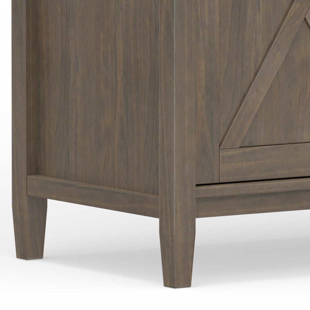 Ela Solid Wood Sideboard, Smoky Brown