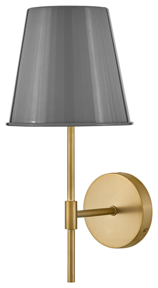 Lark Blake Wall Sconce, French Gray, 8"