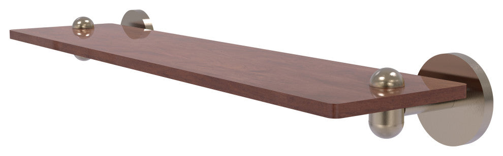 Tango 22" Solid Wood Shelf, Antique Pewter