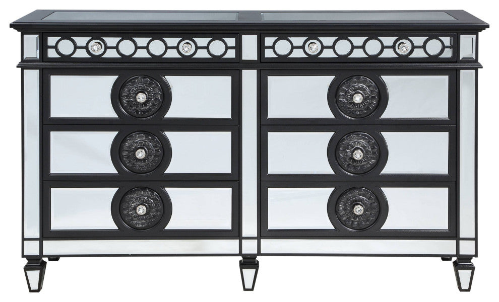 Varian II Dresser, Black Velvet and BLACK and Sliver FINISH