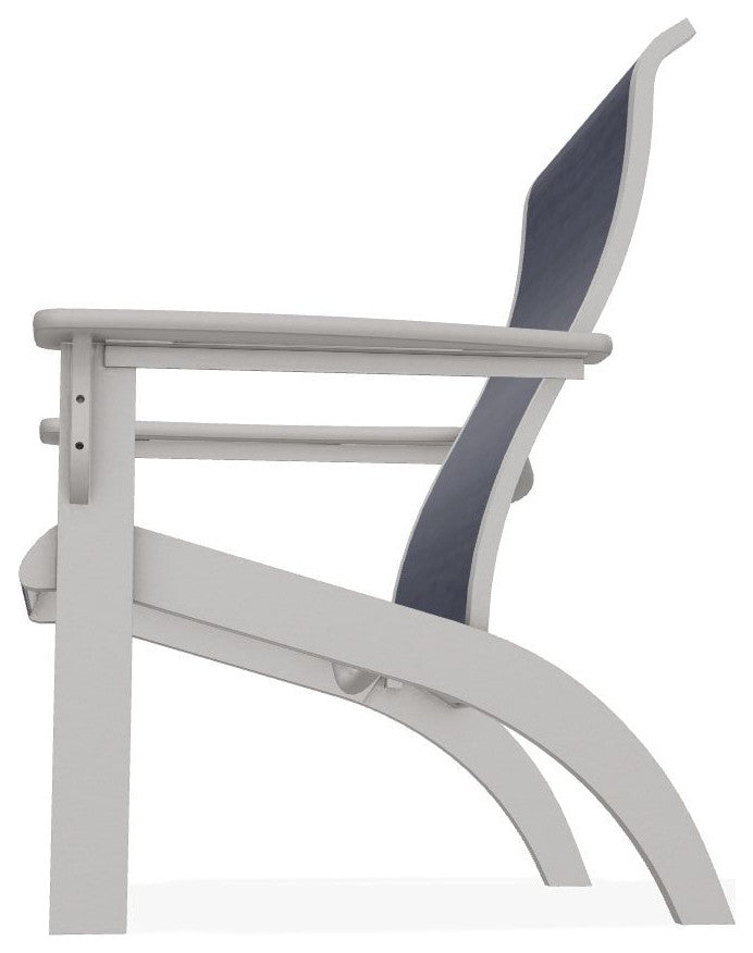 Adirondack Sling Outdoor Adirondack Armchair, Collect Indigo/Warm Gray