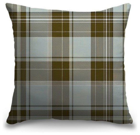 "Green Madras Plaid Tweed" Pillow 20"x20"