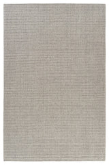 Light Gray Transitional Solid Handwoven New Zealand Wool Indoor Rug, 5' x 7'9"