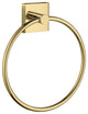 House - Towel Ring, Polished Brass Laqured
