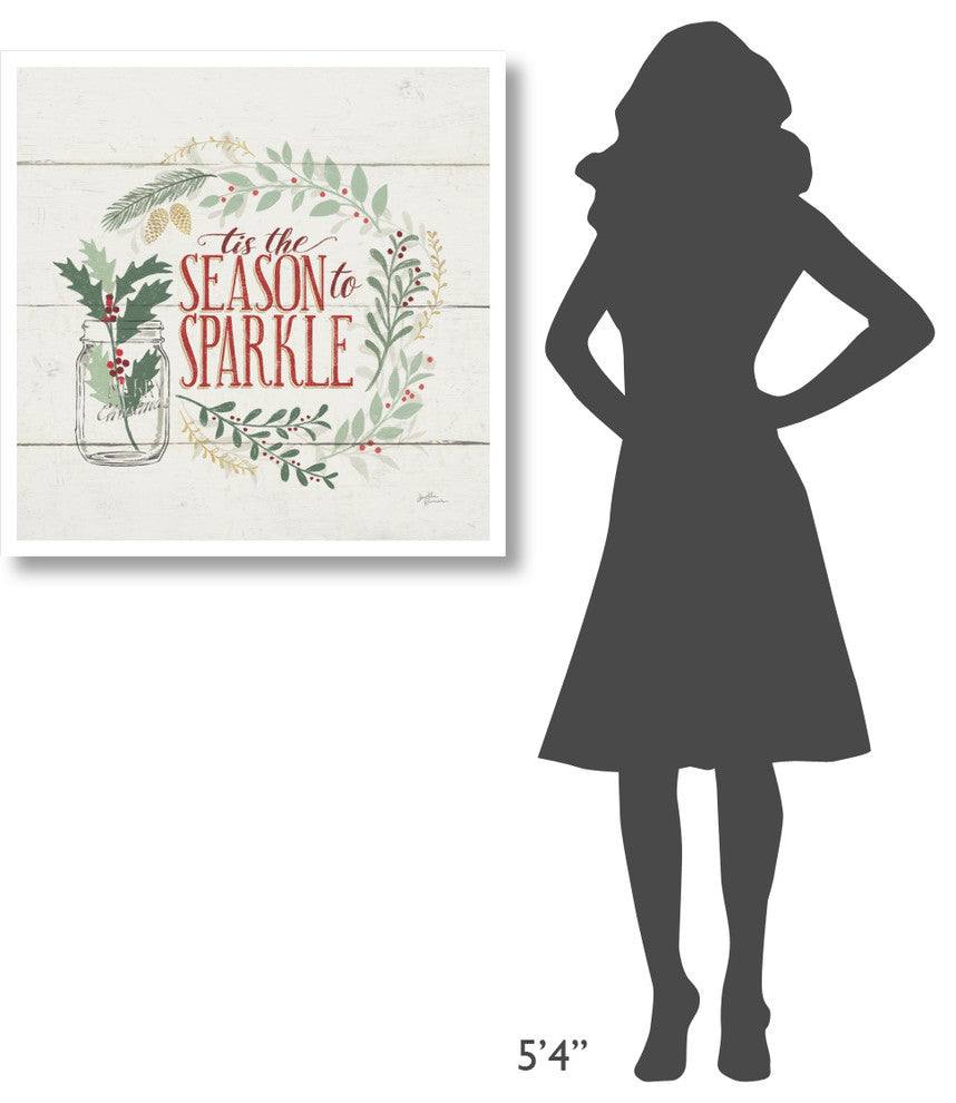 "Seasons Greetings IV" Digital Paper Print by Janelle Penner, 32"x32"