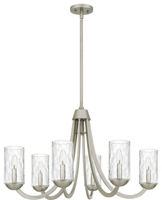 Allard Six Light Chandelier in Brushed Nickel