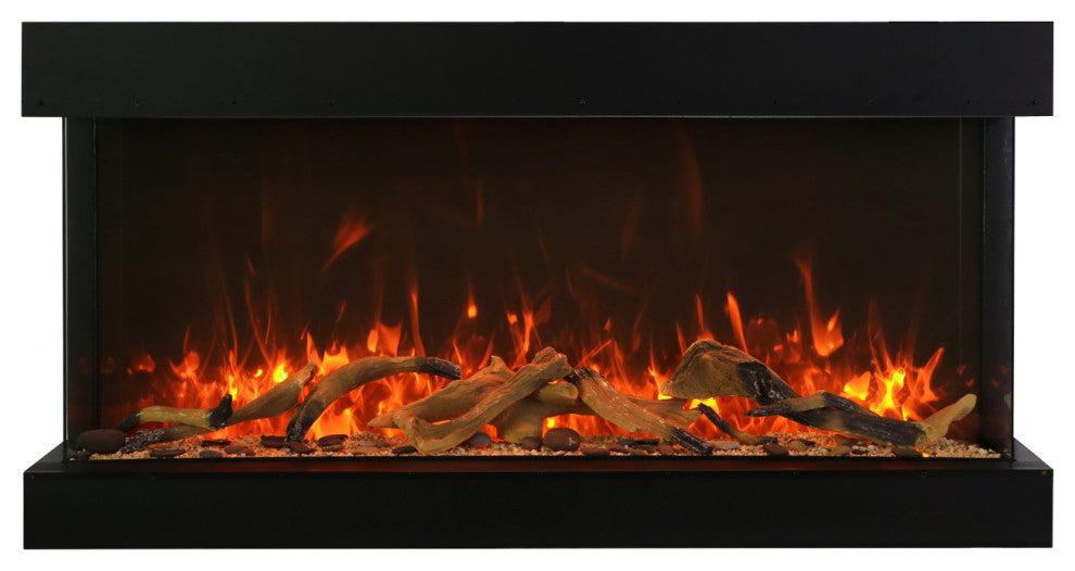 Amantii 72-TRV-XT-XL 72"³ Tru-View Extra Tall 3-Sided Electric Fireplace