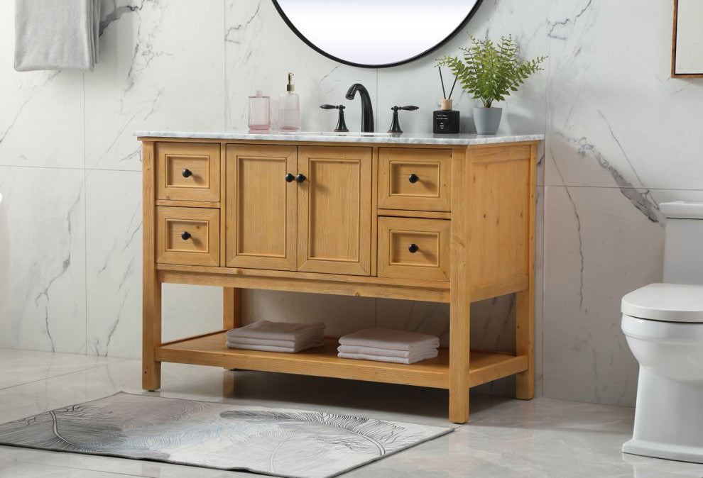 Elegant VF27048NW 48" Single Bathroom Vanity, Natural Wood