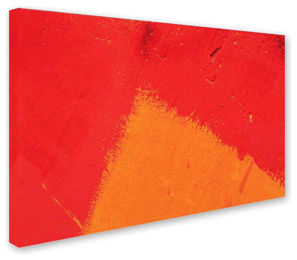 Claire Doherty 'Abstract Orange Triangle' Canvas Art, 19x12